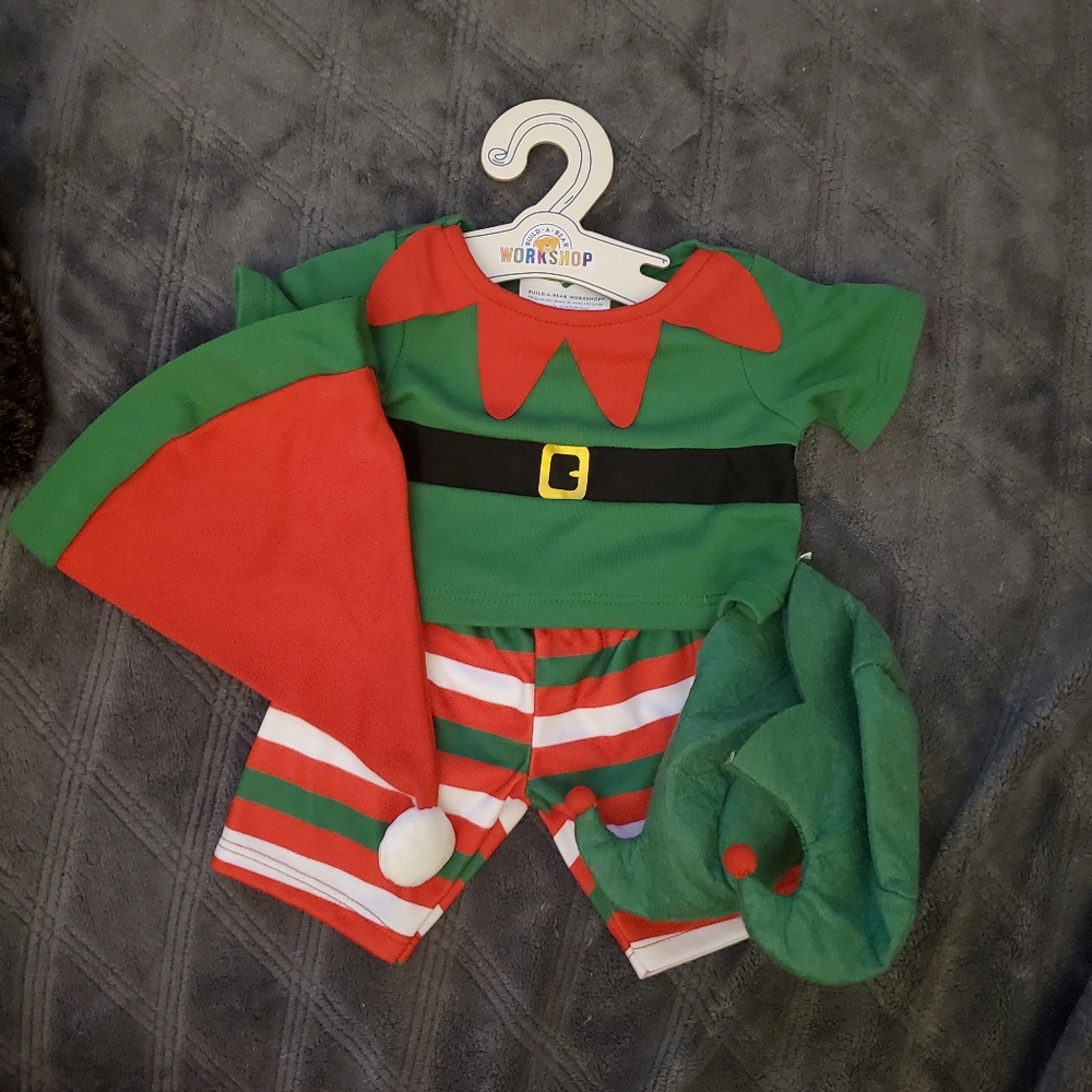 Build A Bear  ELF COSTUME 4 PC SET New with Tag